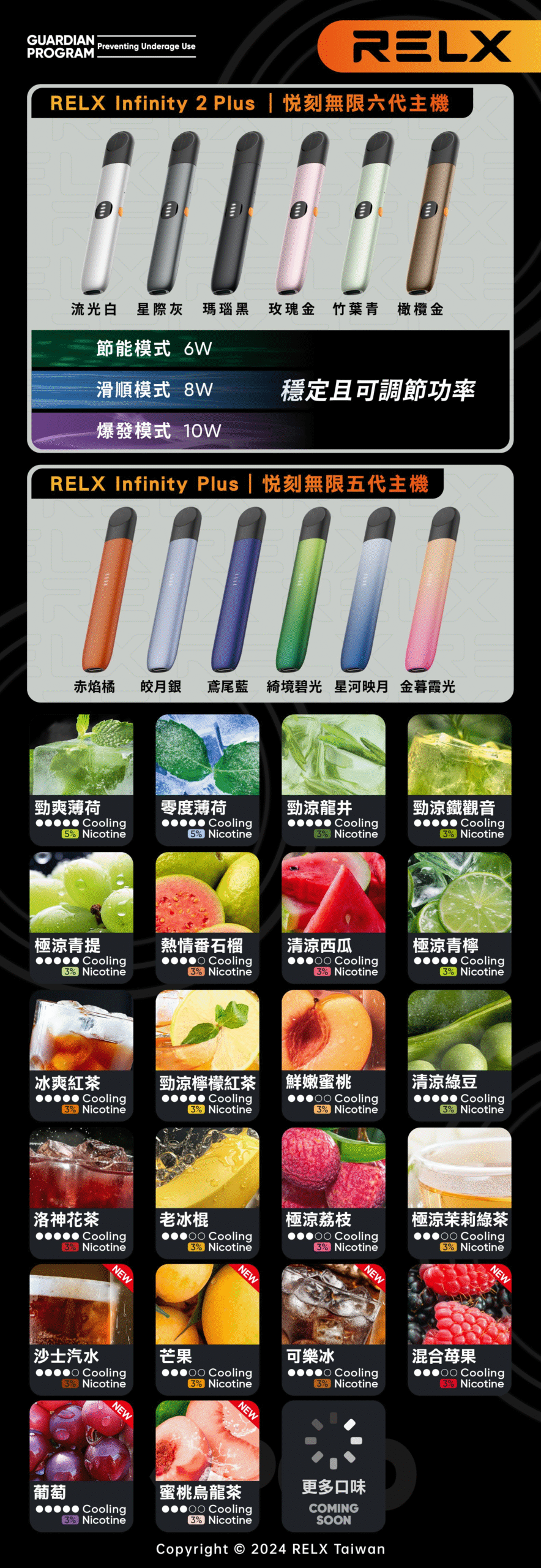 RELX 悅刻四/五/六代煙彈 | 每盒3顆裝 | 通用4/5代主機